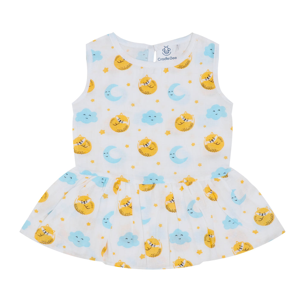 Soft Organic Muslin Baby Frock – Lightweight Everyday Comfort