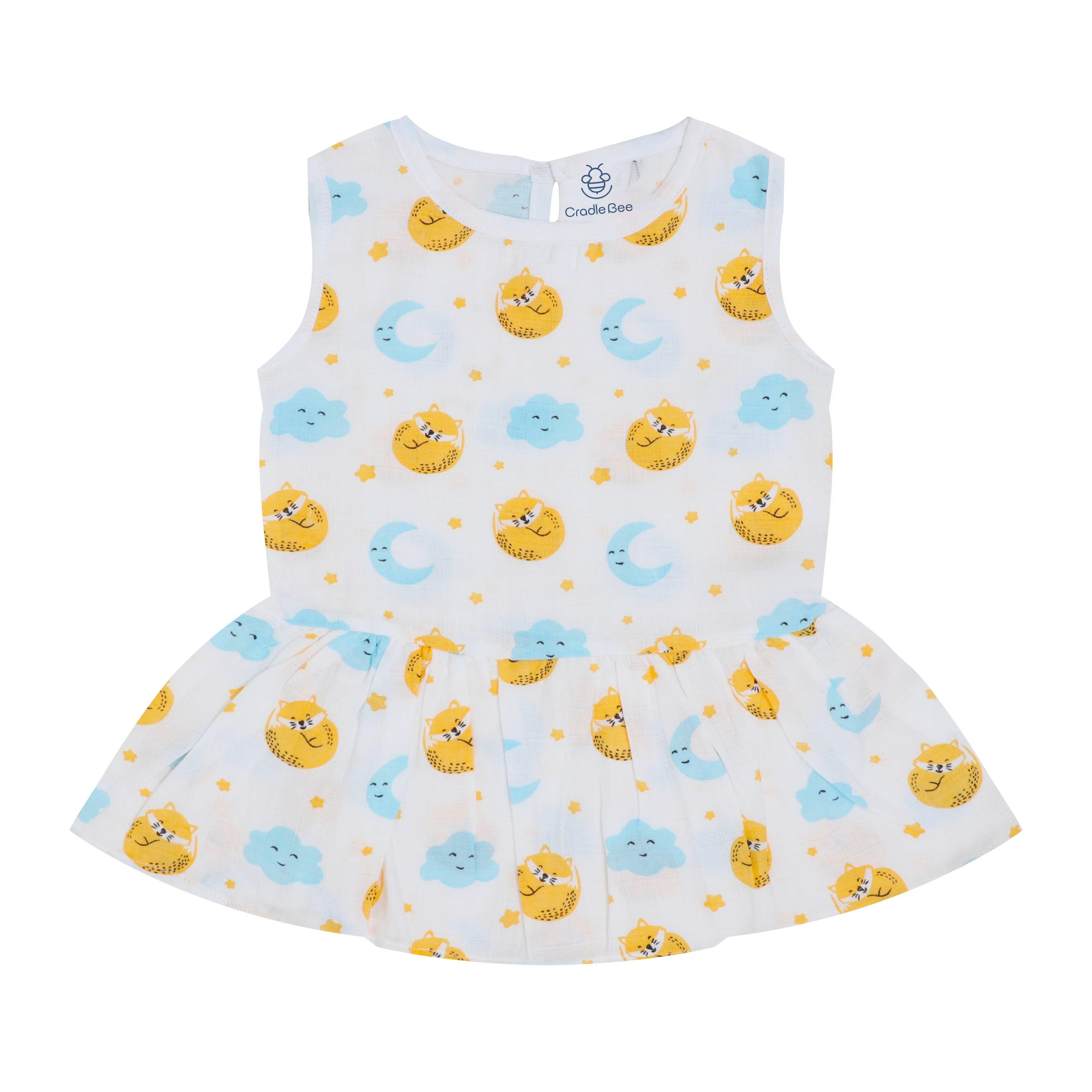 Soft Organic Muslin Baby Frock – Lightweight Everyday Comfort