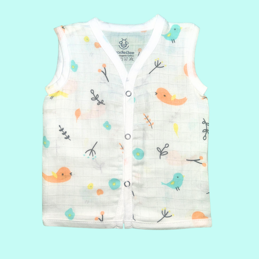 Organic Muslin Button Jablas for Babies – Easy Everyday Wear