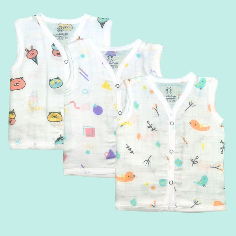 Organic Muslin Button Jablas for Babies – Easy Everyday Wear
