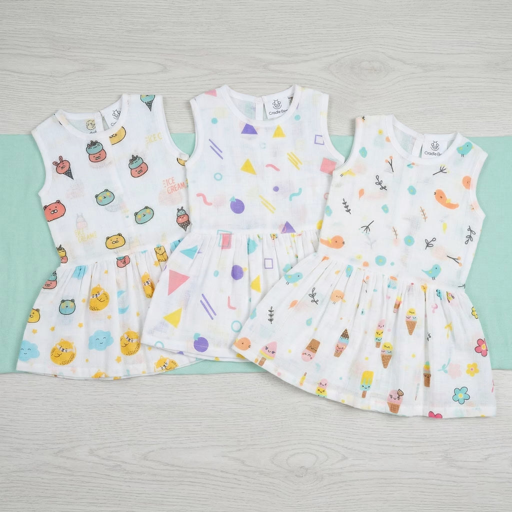 Soft Organic Muslin Baby Frock – Lightweight Everyday Comfort