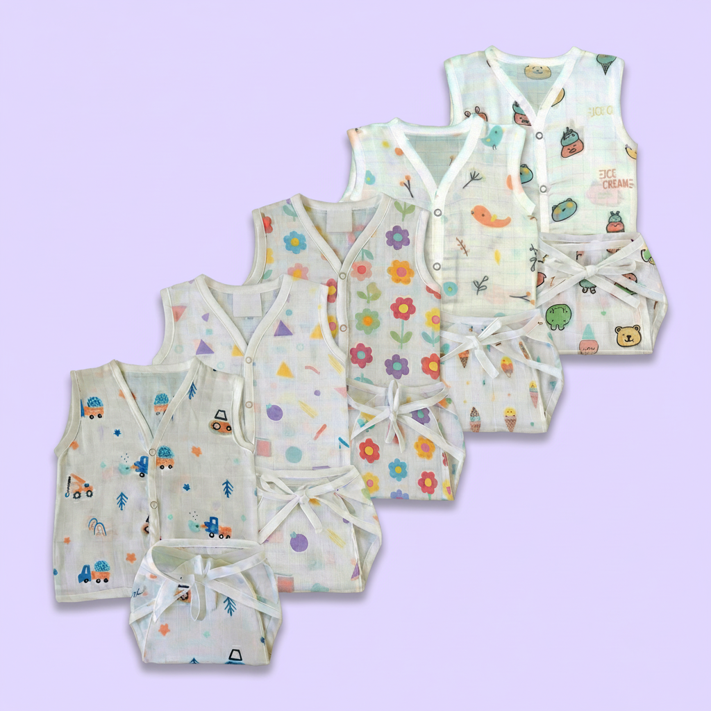 Organic Muslin Jabla and Nappy Sets for Babies – Complete Everyday Comfort