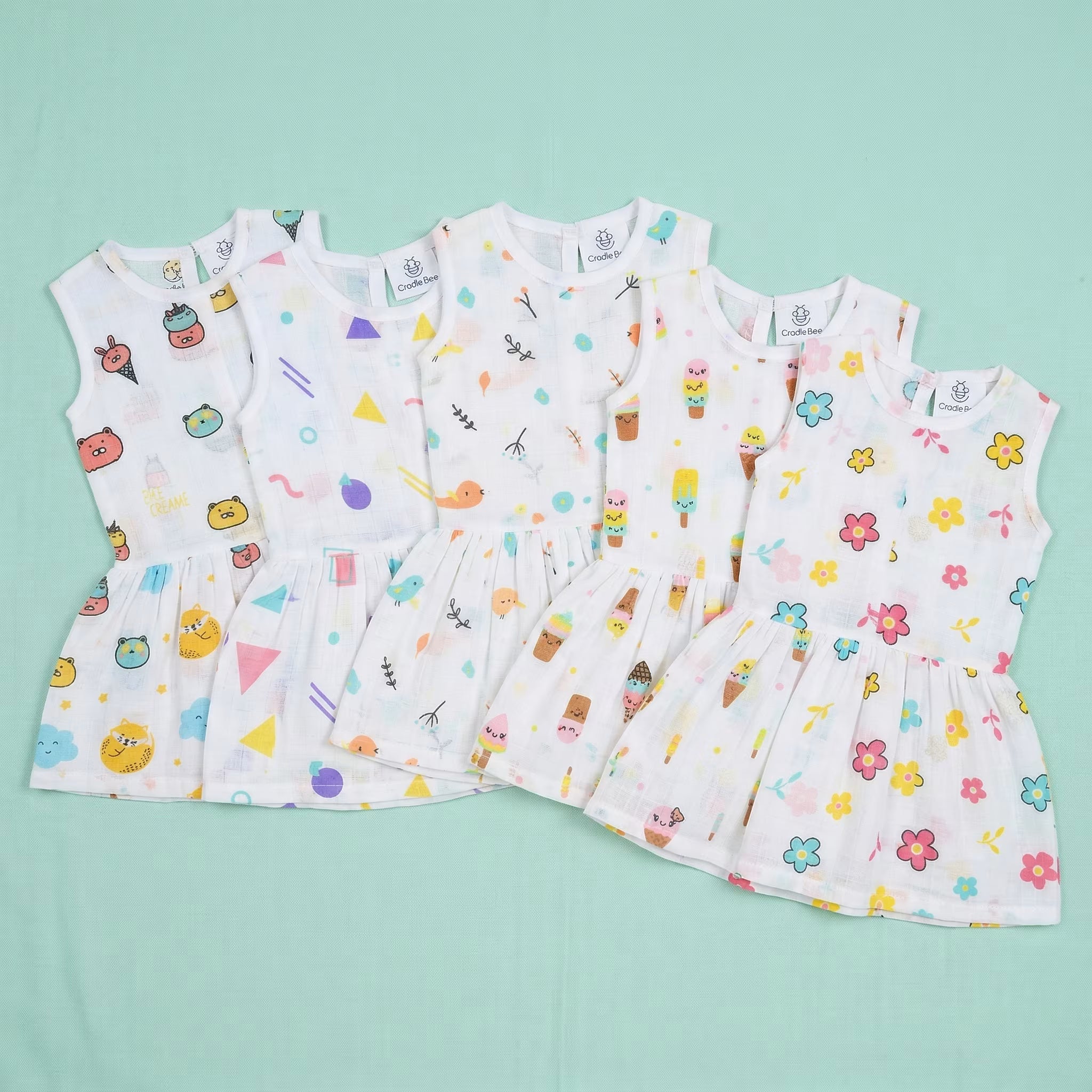 Soft Organic Muslin Baby Frock – Lightweight Everyday Comfort